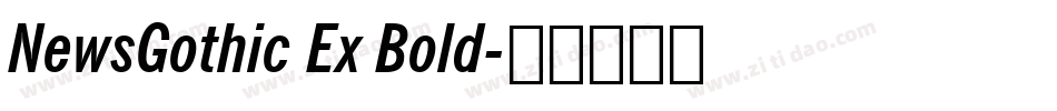 NewsGothic Ex Bold字体转换